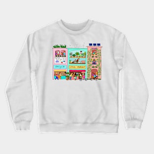 Sustainable ecosystem community living in urban city concept. Crewneck Sweatshirt